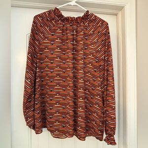 Loft Outlet colorful long sleeve top.  Size L.